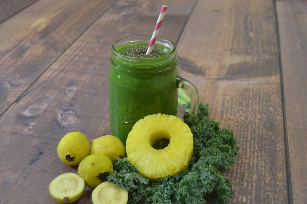 Guava Pineapple Green Smoothie Recipe