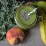 Peach Banana Kale Green Smoothie Recipe
